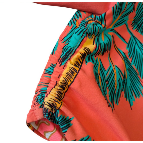 Maaji Cali Sunset Ada Long Sleeve Bikini Top Size Small Reversible Coral Orange - Picture 7 of 10